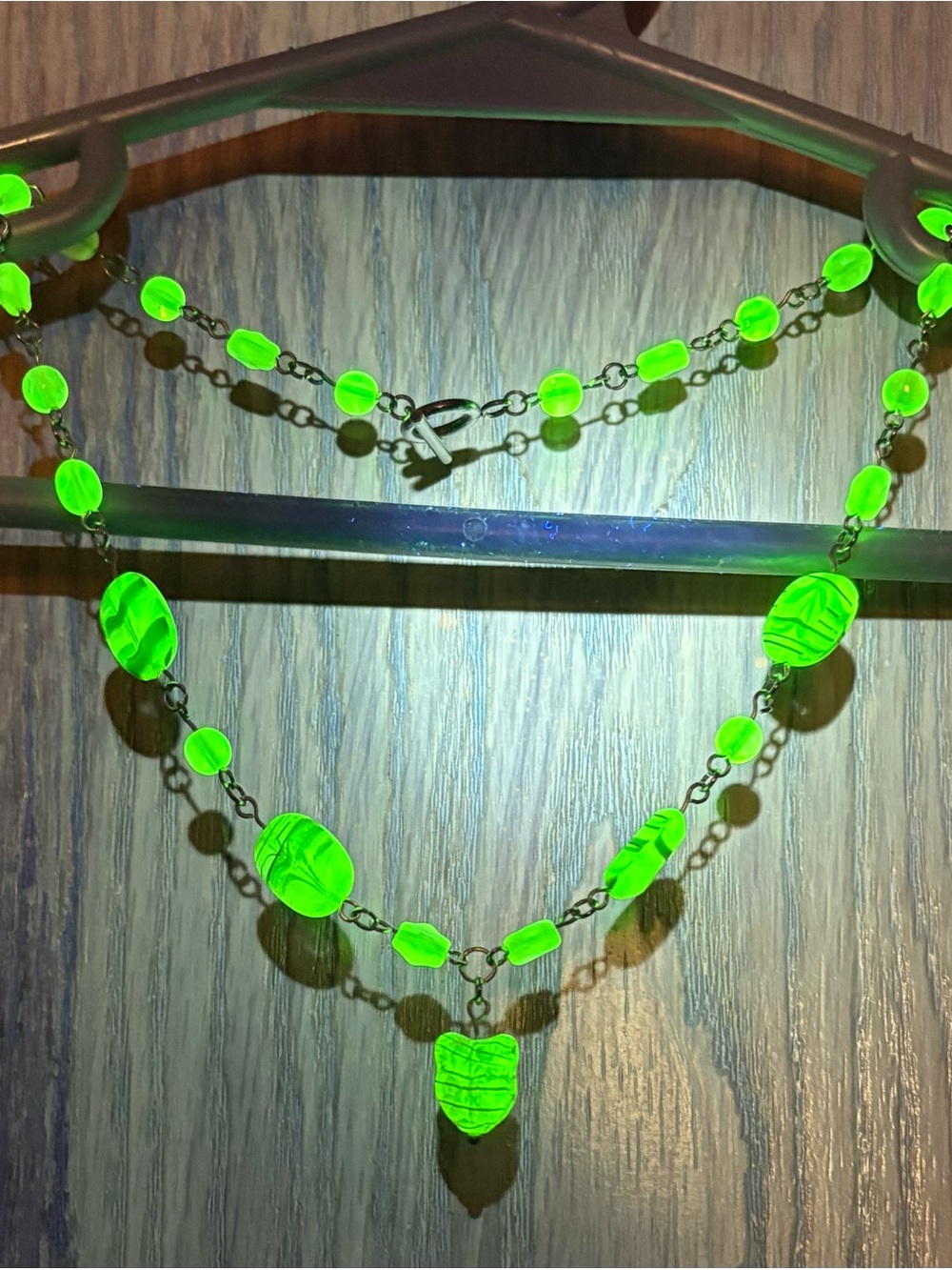 Handmade Uranium Glass Necklace - Women Jewelry